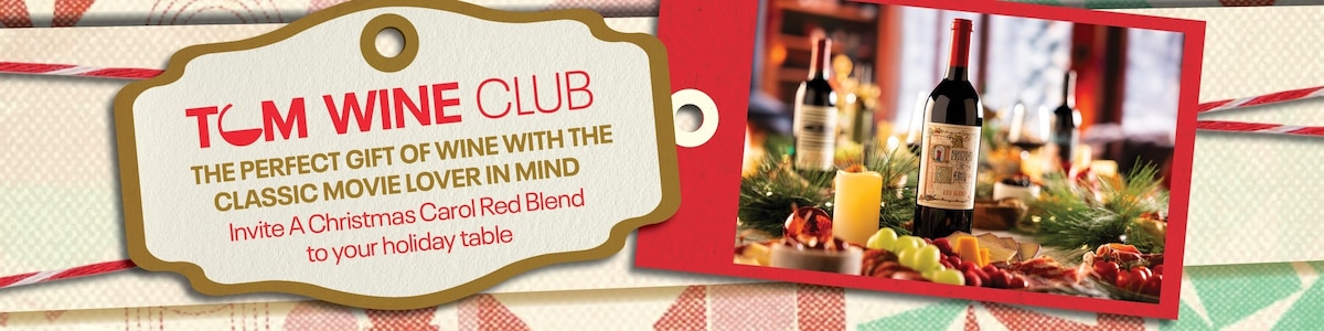 TCM Wine Club: The Perfect Gift of Wine with the Classic Movie Lover in Mind. Invite A Christmas Carol Red Blend to your holiday table.