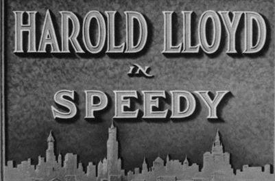 Speedy (1928) -- Open: New York